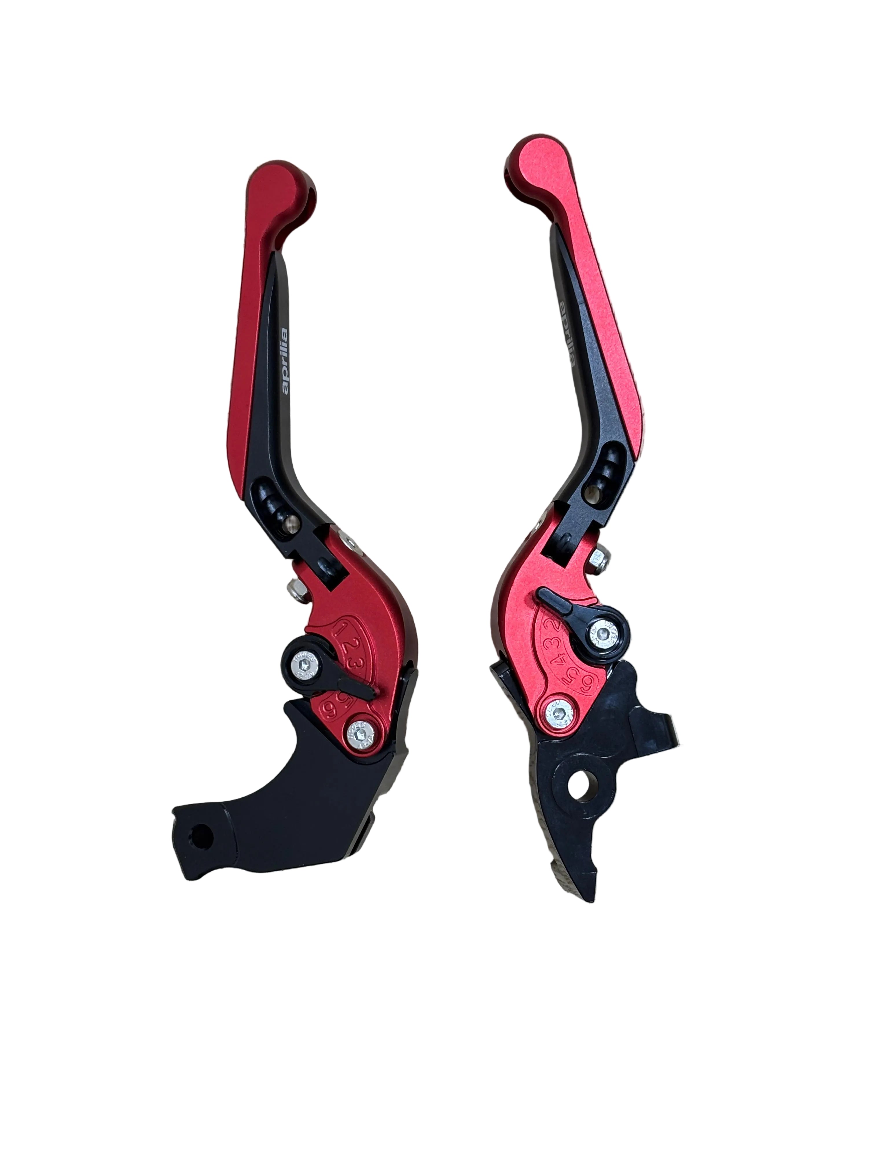 APRILIA RS/TUONO 457 ADJUSTABLE AND FOLDING LEVERS BLACK RED
