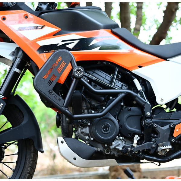 TYPE 2 (BLACK) - CRASH GUARD WITH DUAL SLIDERS FOR 2025 KTM ADVENTURE 250/390