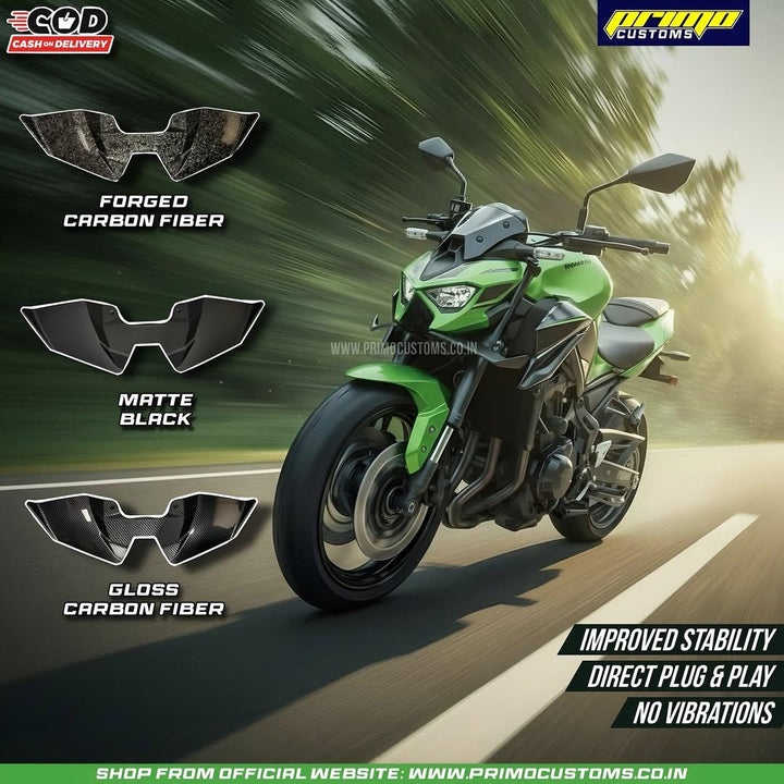 Kawasaki Z900 2026 Winglets Carbon Fiber 2025/2026 – Primo Customs