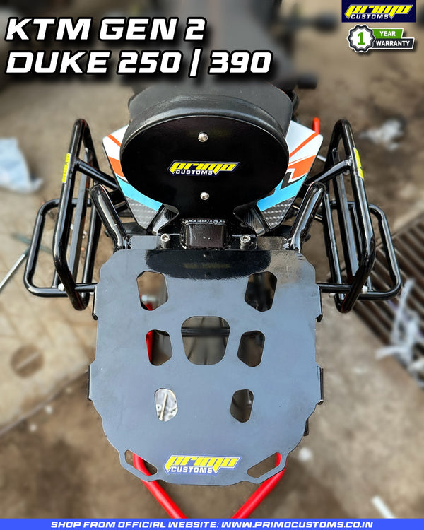 DUKE 250 / 390 TOP RACK WITH BACKREST GEN 2
