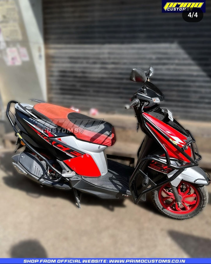 TVS NTORQ FULL BODY CRASH GUARD WITH SLIDERS – Primo Customs