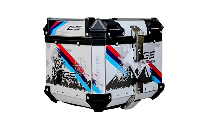 Top Box Gs 46 Liters Stainless Steel BMW GS White Graphics Top Box – Primo Customs