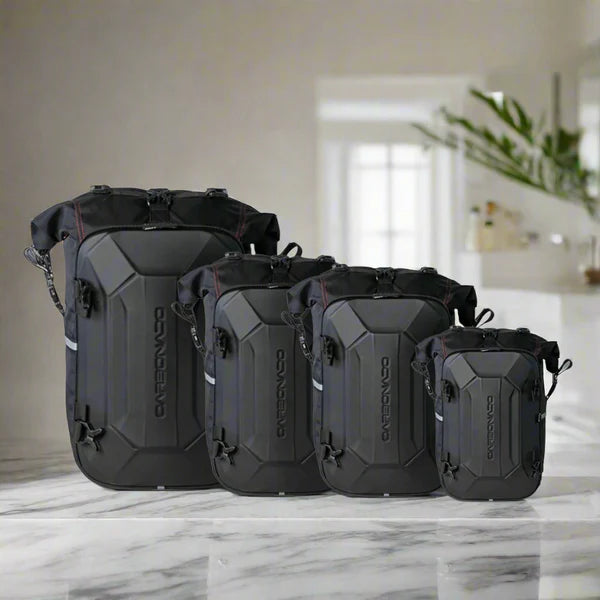 CARBONADO MODPACPRO(BLACK) | 100% WATERPROOF MOTORCYCLE TAILPACK | SADDLE BAG | CRASH GUARD BAG (BLACK) | POLTESTER- 5L/10L/20L/30L ( PACK OF 1 )