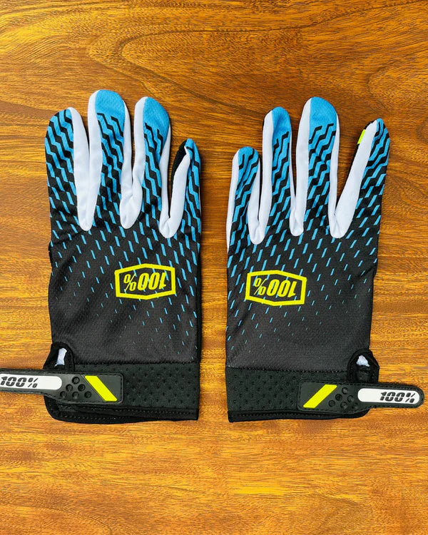 100% iTrack Motocross Gloves white blue black